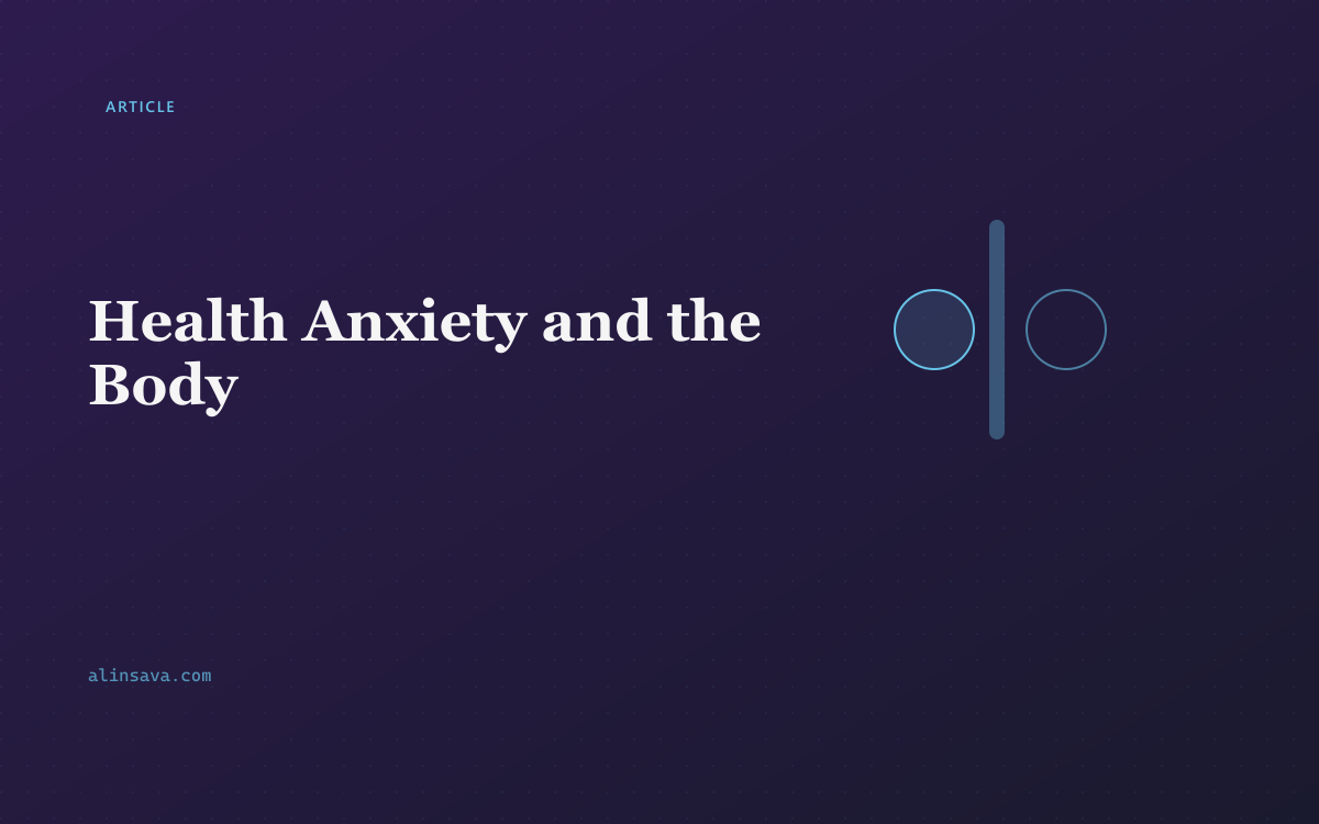 Health Anxiety and the Body